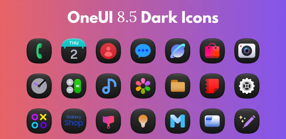 OneUI 8.5 Dark Icons v1.8 APK (Full Version)