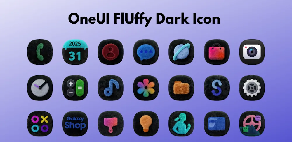 OneUI Fluffy Dark Icons v1.4 APK (Full Version)