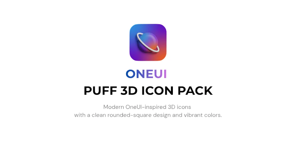 OneUi Puff 3D Icon Pack v4.0 APK (Full Version)