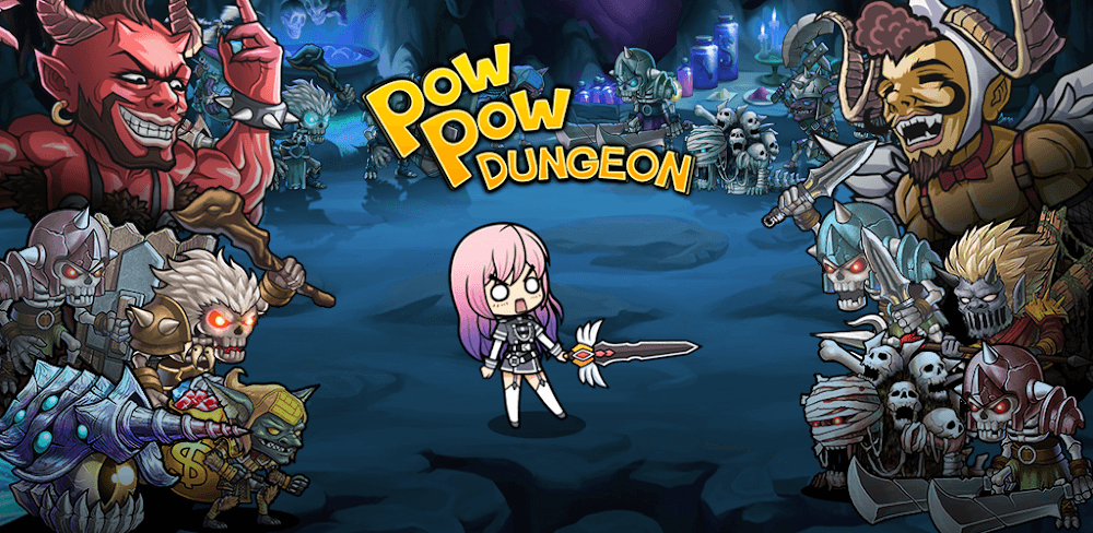 Pow Pow Dungeon: Idle MOD APK v1.2.7 (Always Critical, Attack/Move Speed)