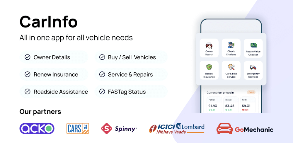 CarInfo - RTO Vehicle Information v7.99.2 MOD APK (Ad-Free)