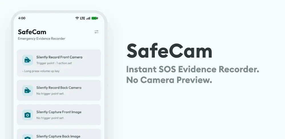 SafeCam v1.0.7 MOD APK (Premium Unlocked)