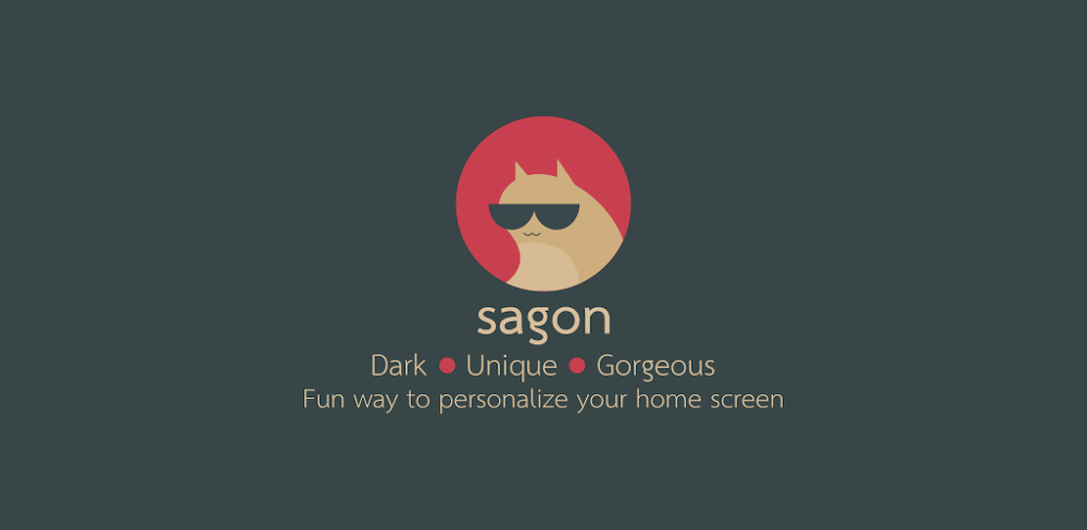 Sagon: Dark Icon Pack APK v17.1 (Full Version)