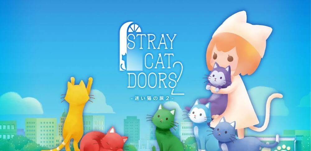 Stray Cat Doors 2 MOD APK v1.0.7949 (Unlocked Skins, Double Reward, No ADS)