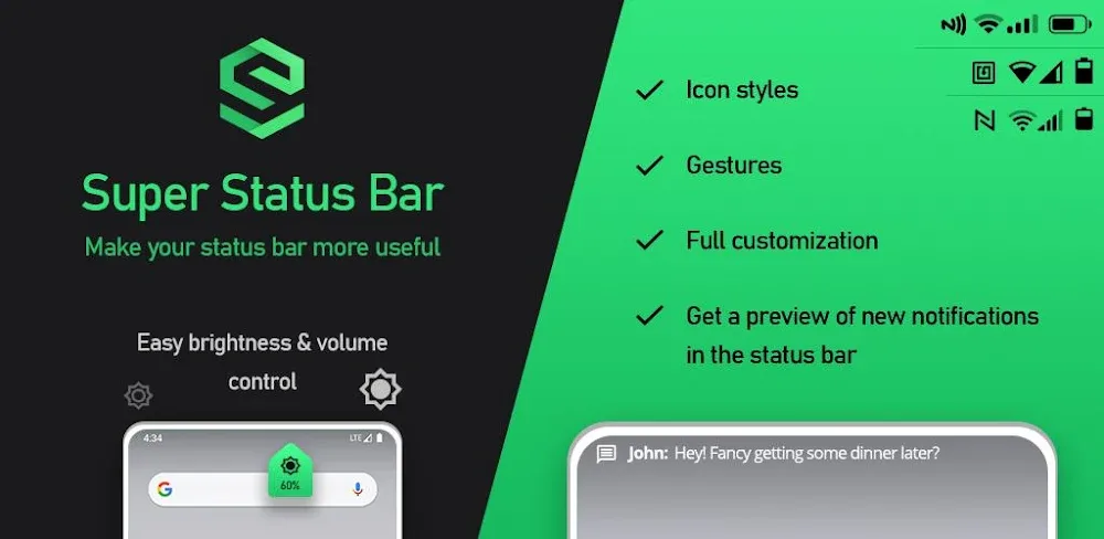 Super Status Bar v2.12.2 MOD APK (Premium Unlocked)
