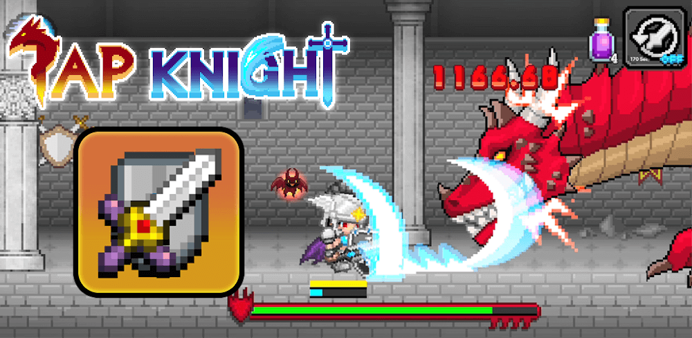 Tap Knight: Dragon's Attack v1.1.21 MOD APK (God Mode/One Hit/Diamonds)