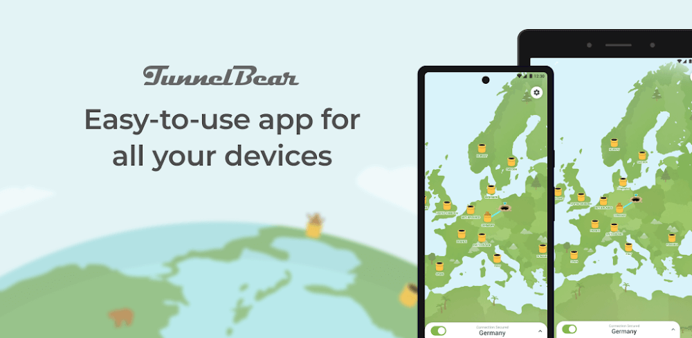 TunnelBear VPN v5.0.1 MOD APK (Premium Unlocked)