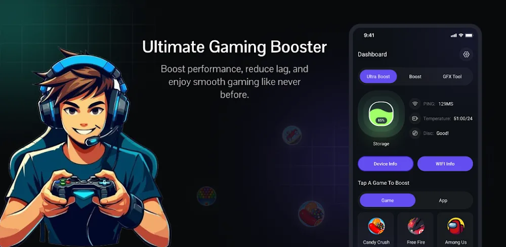 Ultra Game Booster v1.5.1 MOD APK (Premium Unlocked)
