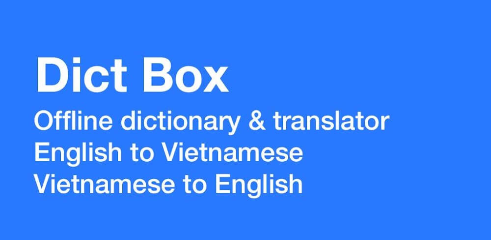 Vietnamese Dictionary Dict Box v9.0.5 MOD APK (Premium Unlocked)