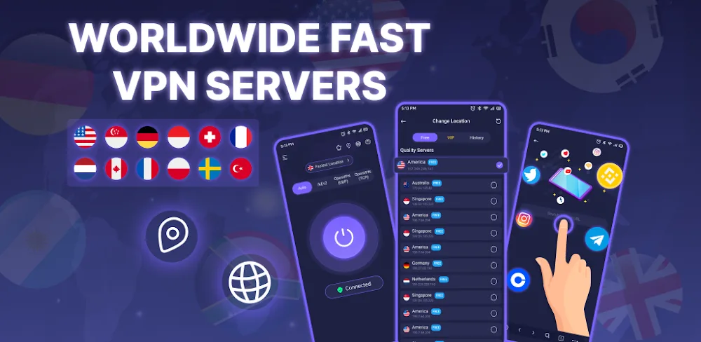 VPN - Fast Secure Proxy v231.0 MOD APK (Premium Unlocked)