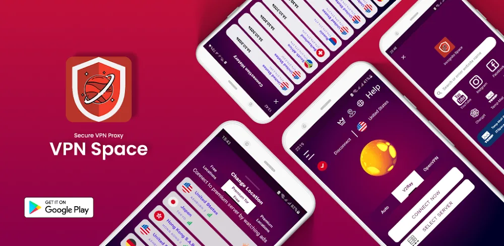 VPN Space - Secure VPN Proxy v1.7.2 MOD APK (Premium Unlocked)