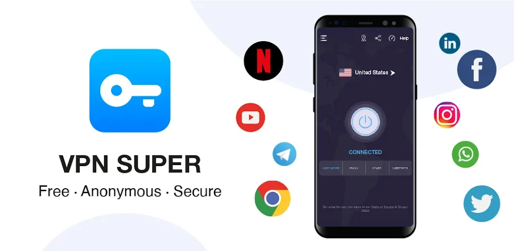 VPN Super Unlimited Proxy v2.27.0 MOD APK (Premium Unlocked)