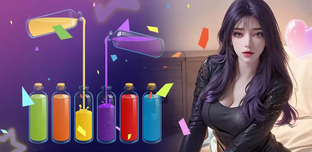 Water Sort: Romance Girl v1.2.3 MOD APK (Menu, Unlimited All)