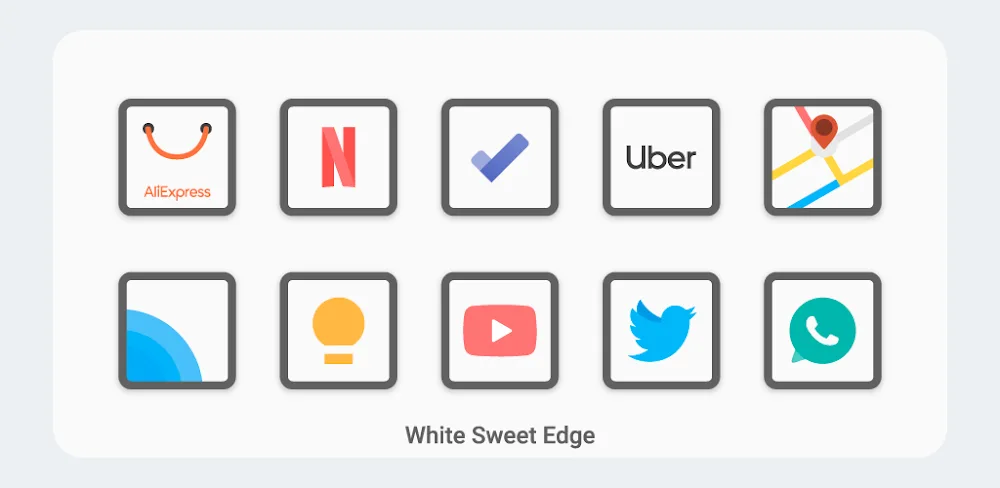 White Sweet Edge - Icon Pack v2.7 APK (Full Version)