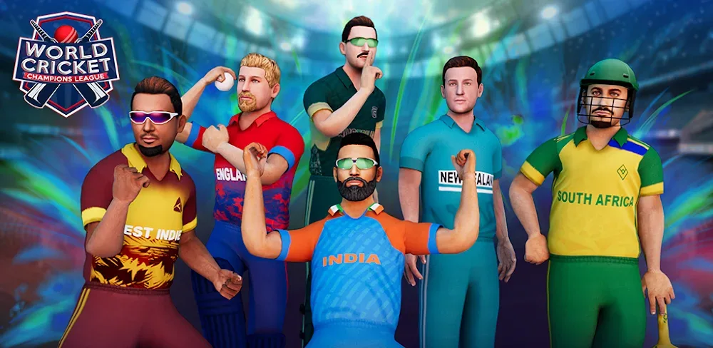 World Cricket Champions League v1.3.0.56 MOD APK (Mega Mod, Always Six, Out, Dumb Fielders)