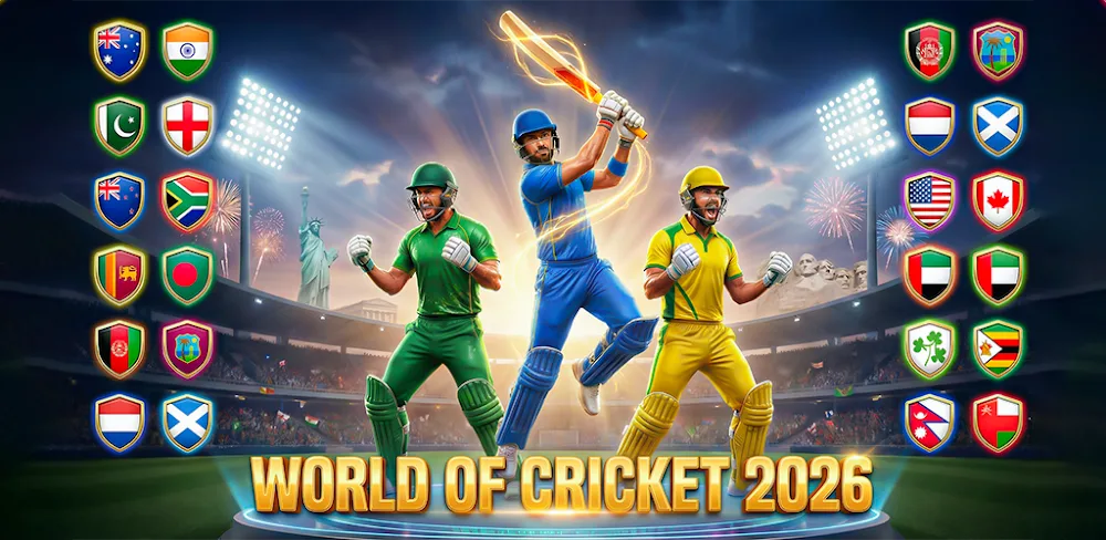 World T20 League Cricket 2026 v0.3.8 MOD APK (Menu, Dumb Fielders, Speed)